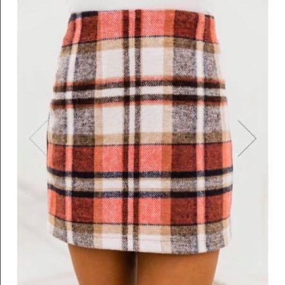 Pink Lily Plaid Mini Skirt - Picture 1 of 2